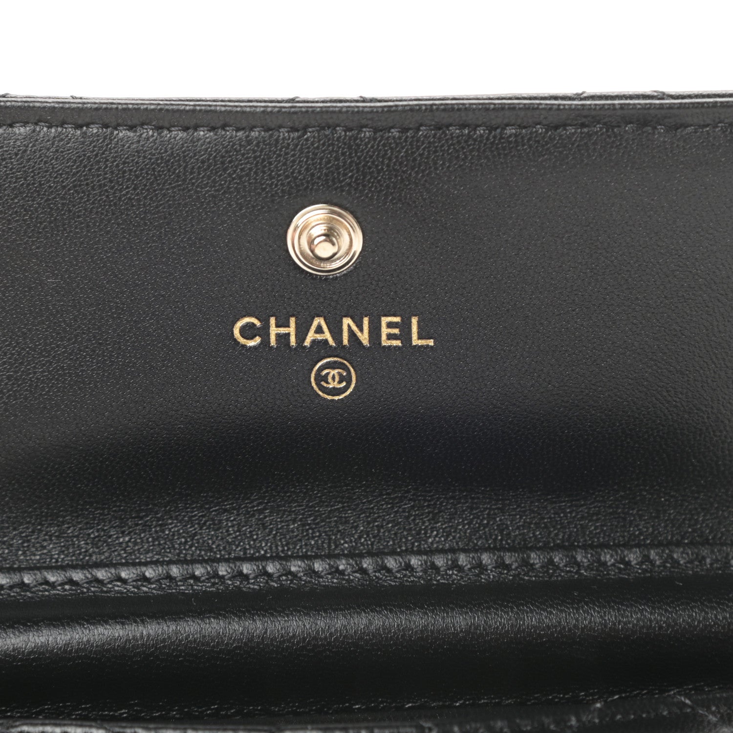 Chanel Lambskin Quilted Pearl Crown Clutch With Chain Black 6 of 12