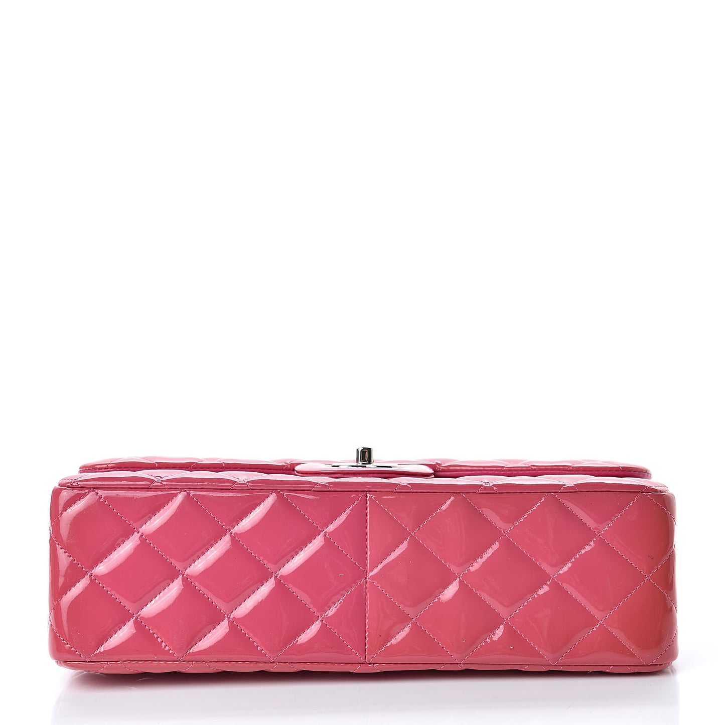 Patent Quilted Jumbo Double Flap Pink