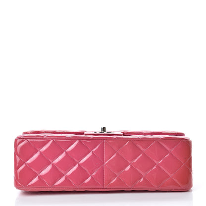 Chanel Patent Quilted Jumbo Double Flap Pink 13 of 16