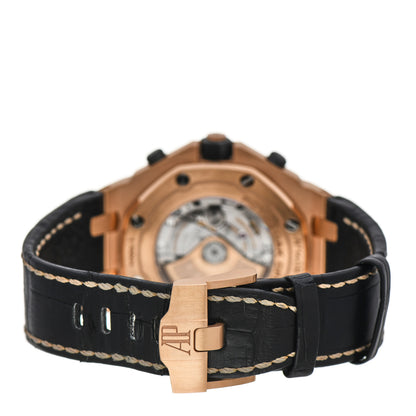 Audemars Piguet 18K Rose Gold Alligator 42mm Royal Oak Offshore Chronograph Automatic Watch Gold 26470OR.OO.A002CR.01 3 of 7