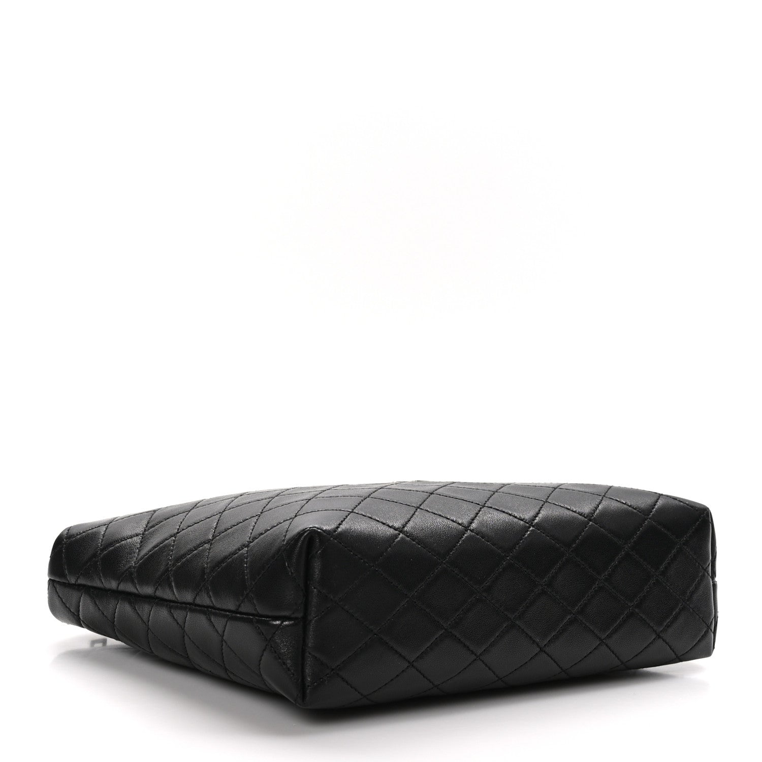 Saint Laurent Lambskin Quilted Gaby Cosmetic Pouch Black 4 of 11