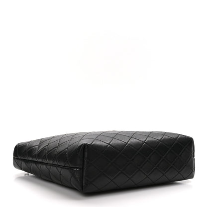 Saint Laurent Lambskin Quilted Gaby Cosmetic Pouch Black 4 of 11