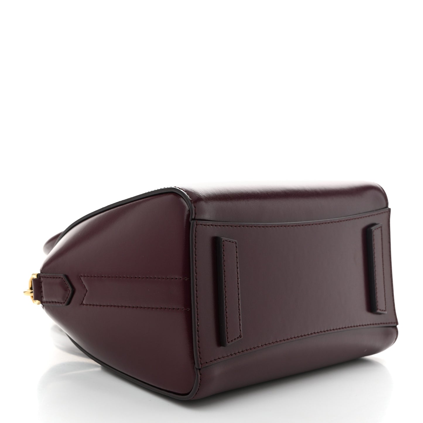 Shiny Lord Calfskin Mini Antigona  Oxblood Red