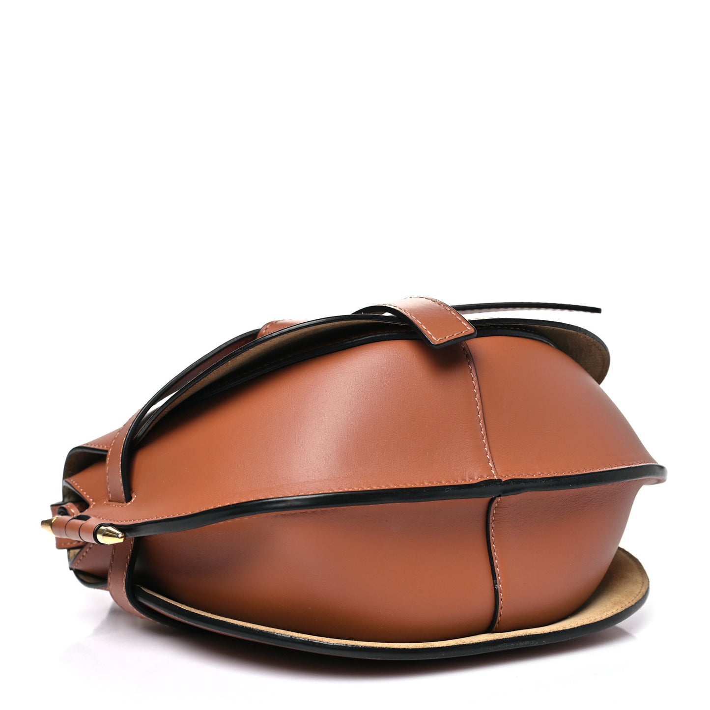 Calfskin Jacquard Small Gate Dual Bag Tan