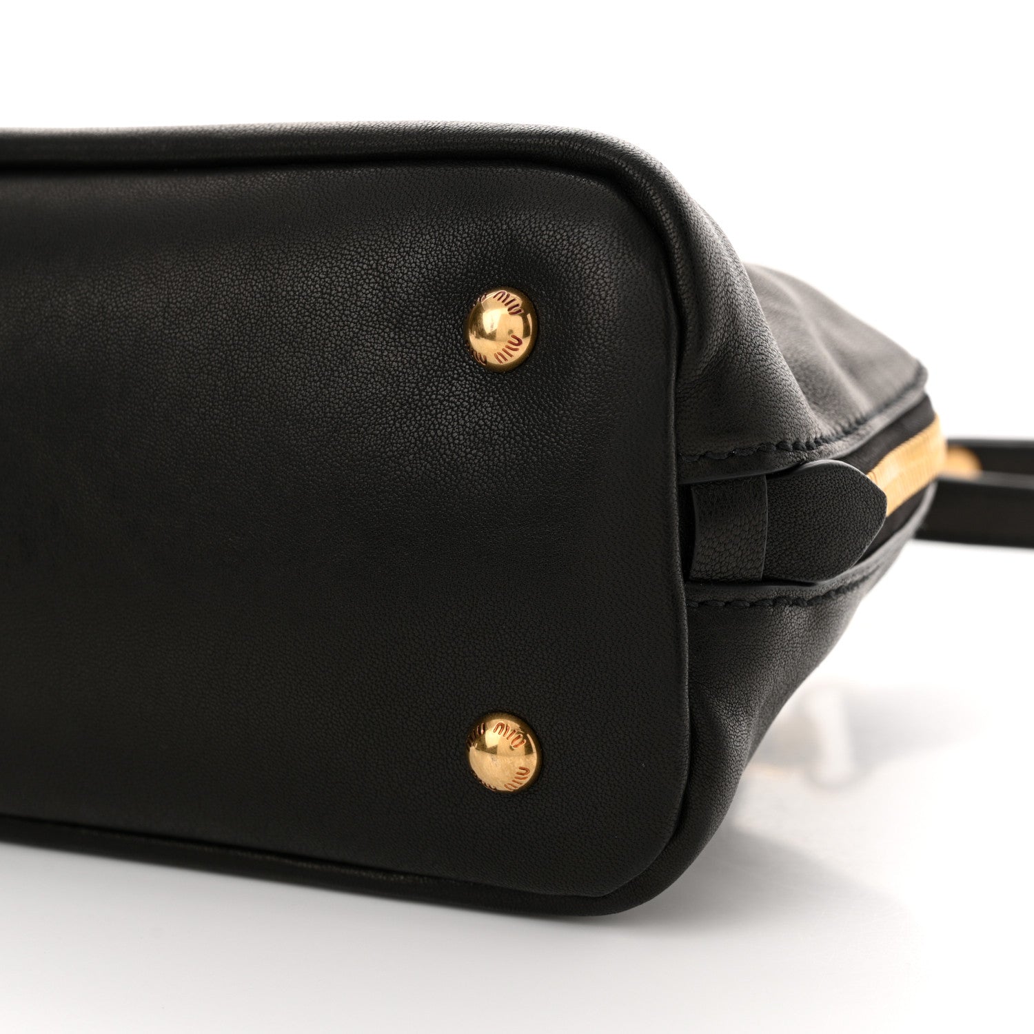 Miu Miu Nappa Aviator Regular Aventure Bag Black 9 of 10