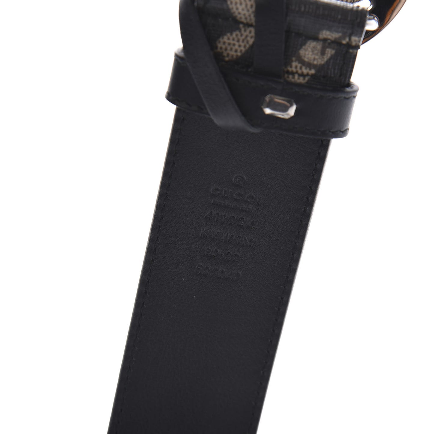 GG Supreme Monogram Caleido Interlocking G Belt 80 32 Black