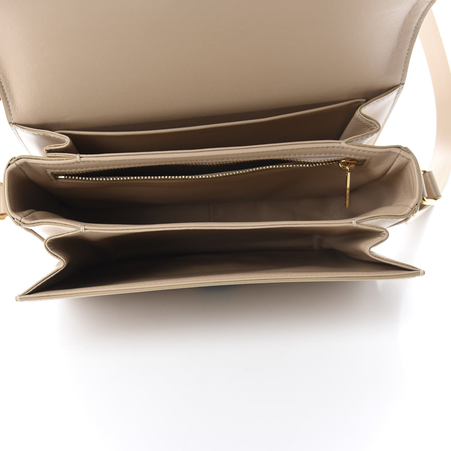 Celine Shiny Calfskin Medium Triomphe Nude 5 of 11
