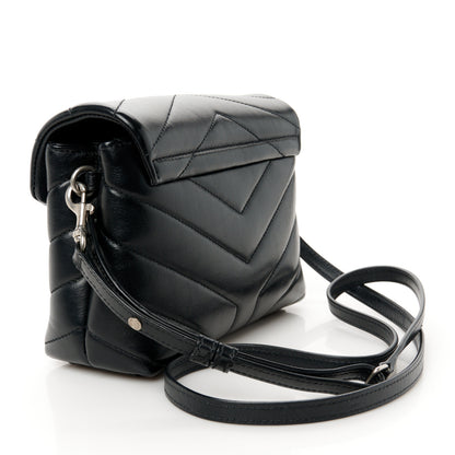 Saint Laurent Calfskin Y Quilted Monogram Toy Loulou Crossbody Bag Black 3 of 13