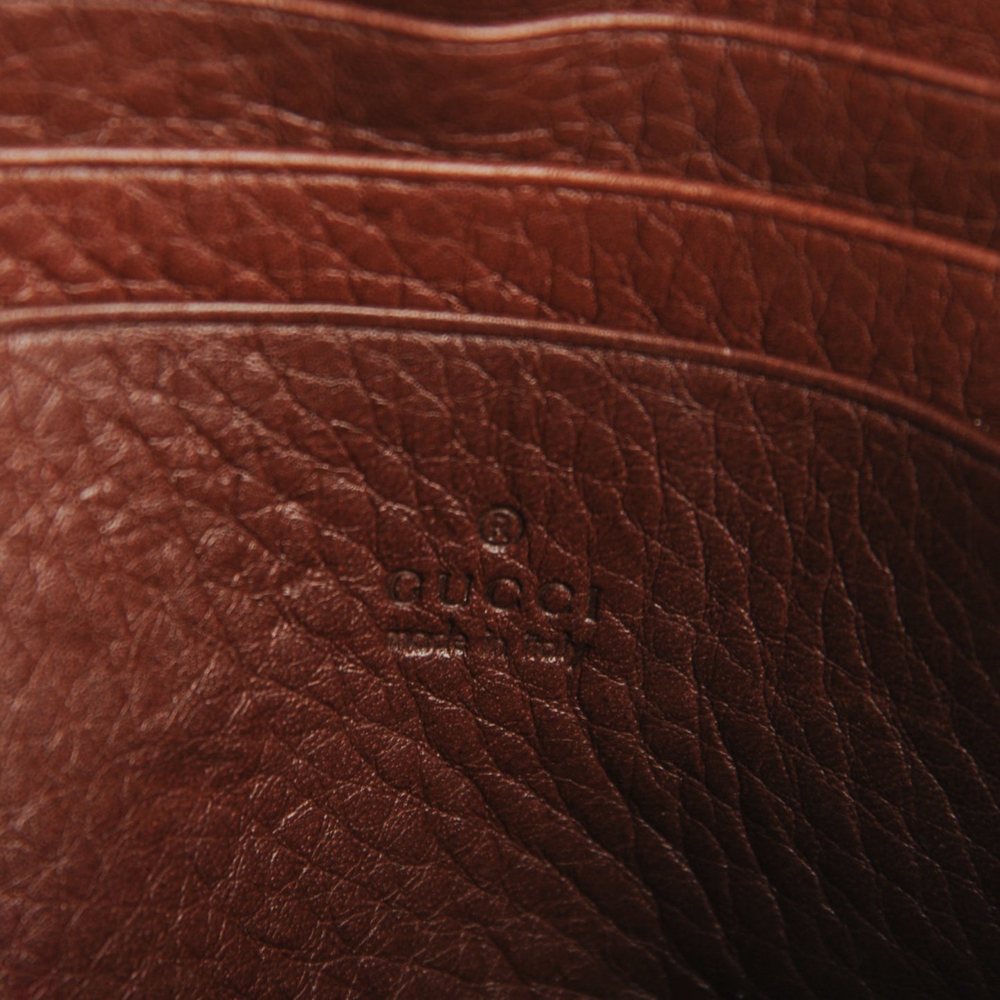 Cellarius Calfskin GG Marmont Chain Wallet Nut Brown