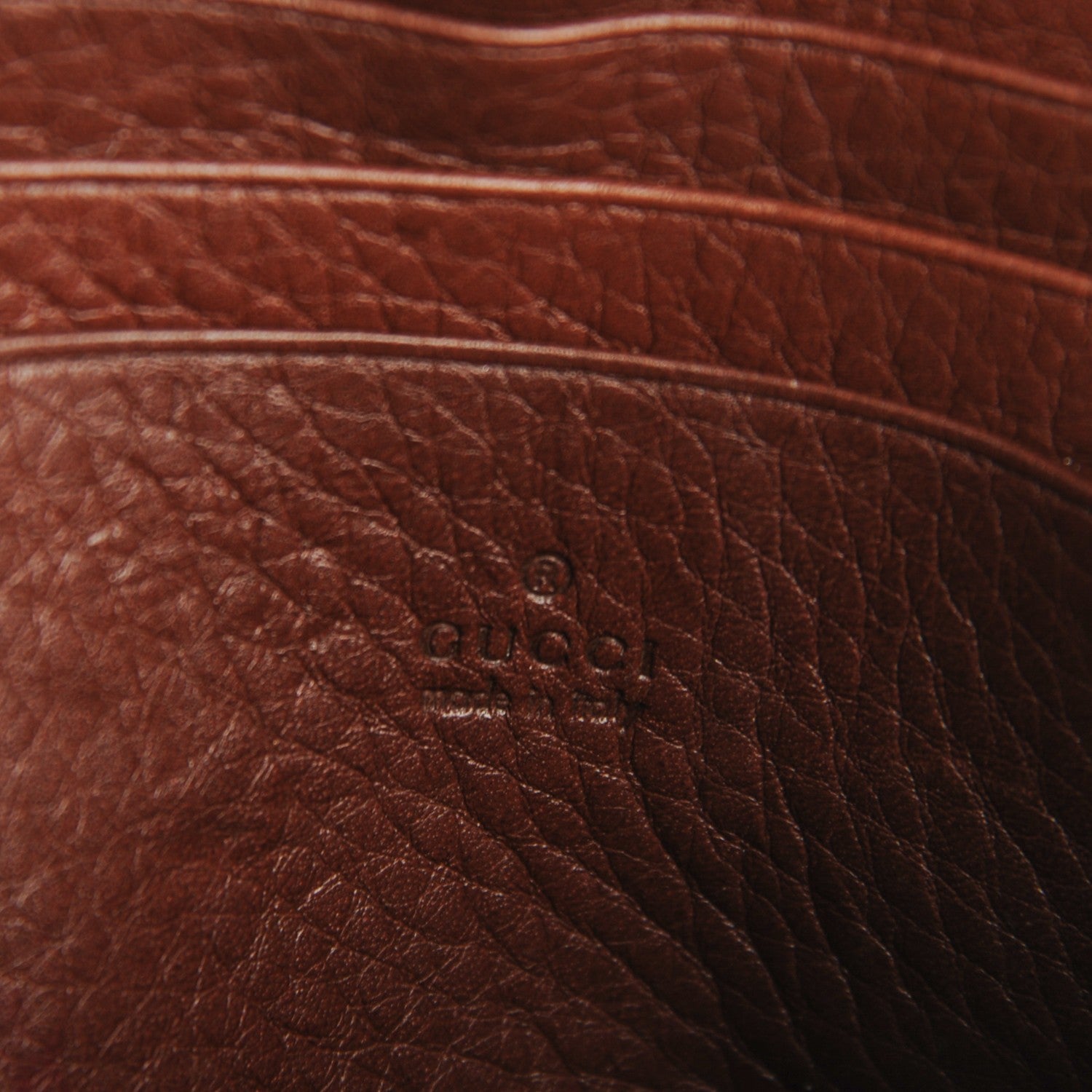 Gucci Cellarius Calfskin GG Marmont Chain Wallet Nut Brown 6 of 7