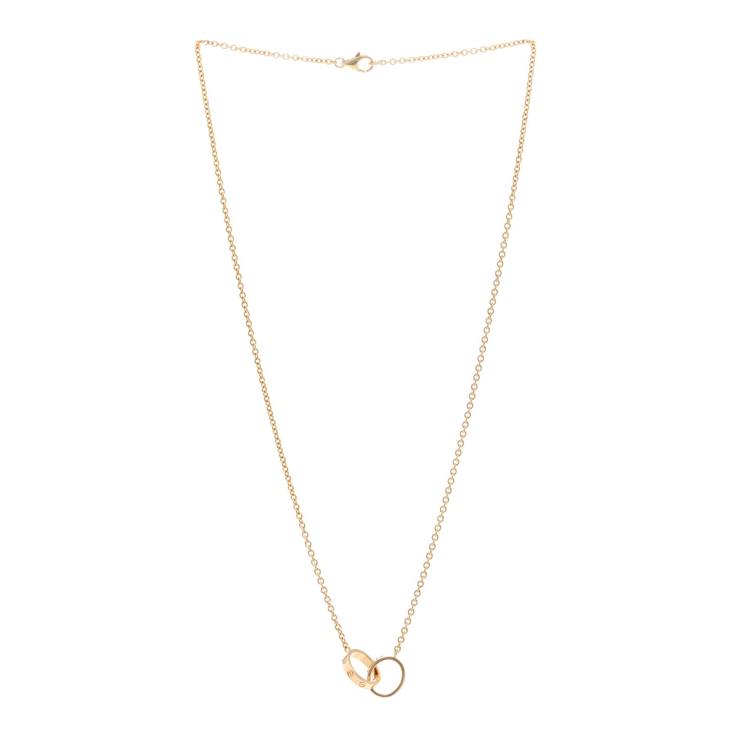 Cartier 18K Yellow Gold Interlocking LOVE Necklace 3 of 6