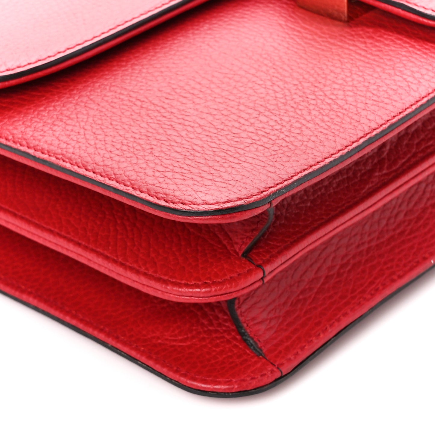 Dollar Calfskin Interlocking G Shoulder Bag Red
