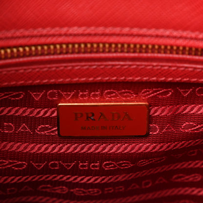 Prada Saffiano Small Galleria Double Zip Tote Fuoco 6 of 10