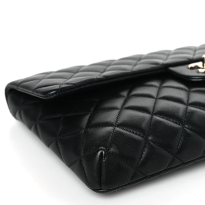 Chanel Lambskin Quilted Flap Clutch Black 8 of 9