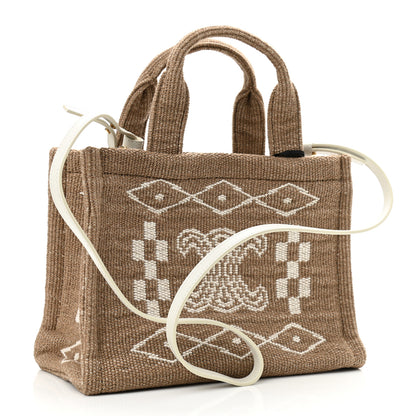 Celine Canvas Calfskin Small Cabas Thais Natural White 2 of 10