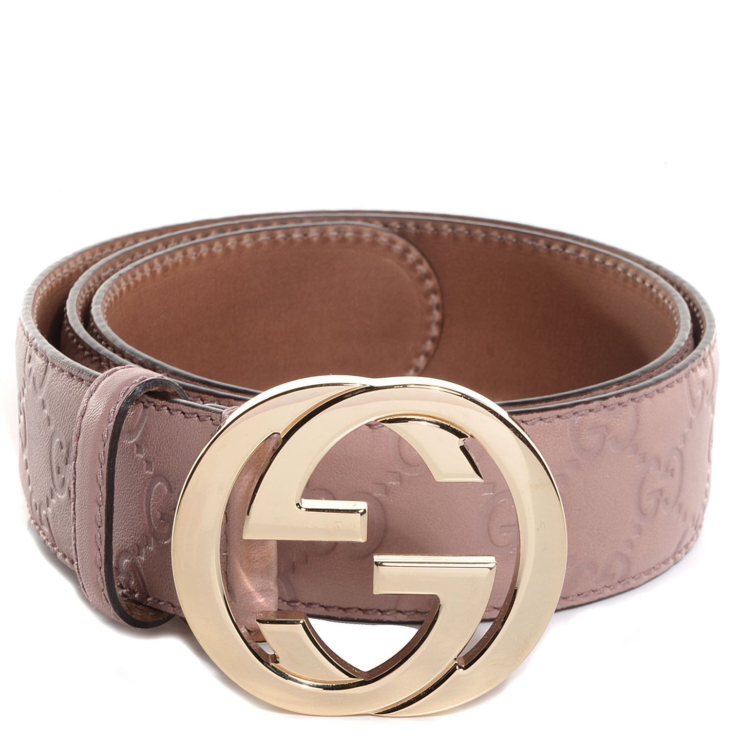 Guccissima Interlocking G Belt 85 34 Antique Rose
