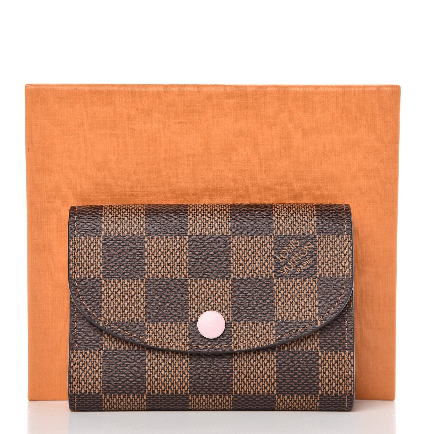 Louis Vuitton Damier Ebene Rosalie Coin Purse Rose Ballerine 7 of 7