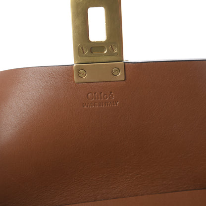 Chloe Smooth Calfskin Suede Striped Patchwork Drew Shoulder Bag Caramel 5 of 8