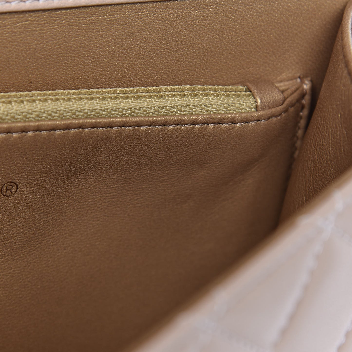 Lambskin Quilted Small Chic Pearls Flap Beige