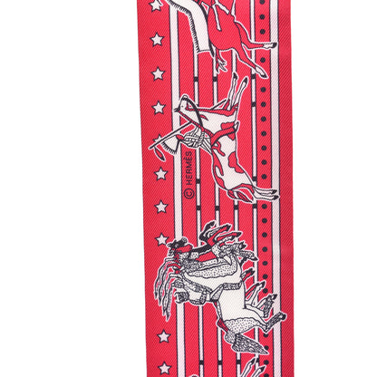 Hermes Silk Pani La Shar Pawnee Twilly Rose Canard White 4 of 4