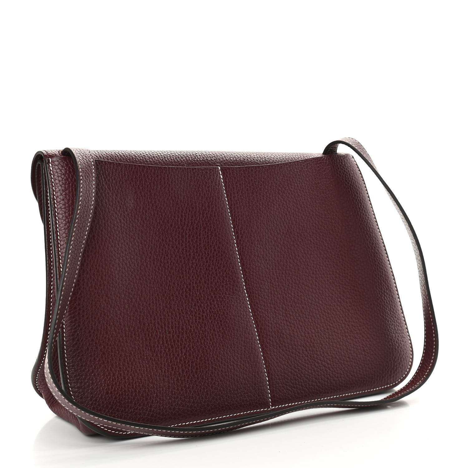 Hermes Taurillon Clemence Halzan 31 GM Bordeaux 3 of 10