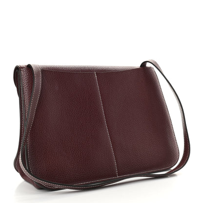 Hermes Taurillon Clemence Halzan 31 GM Bordeaux 3 of 10