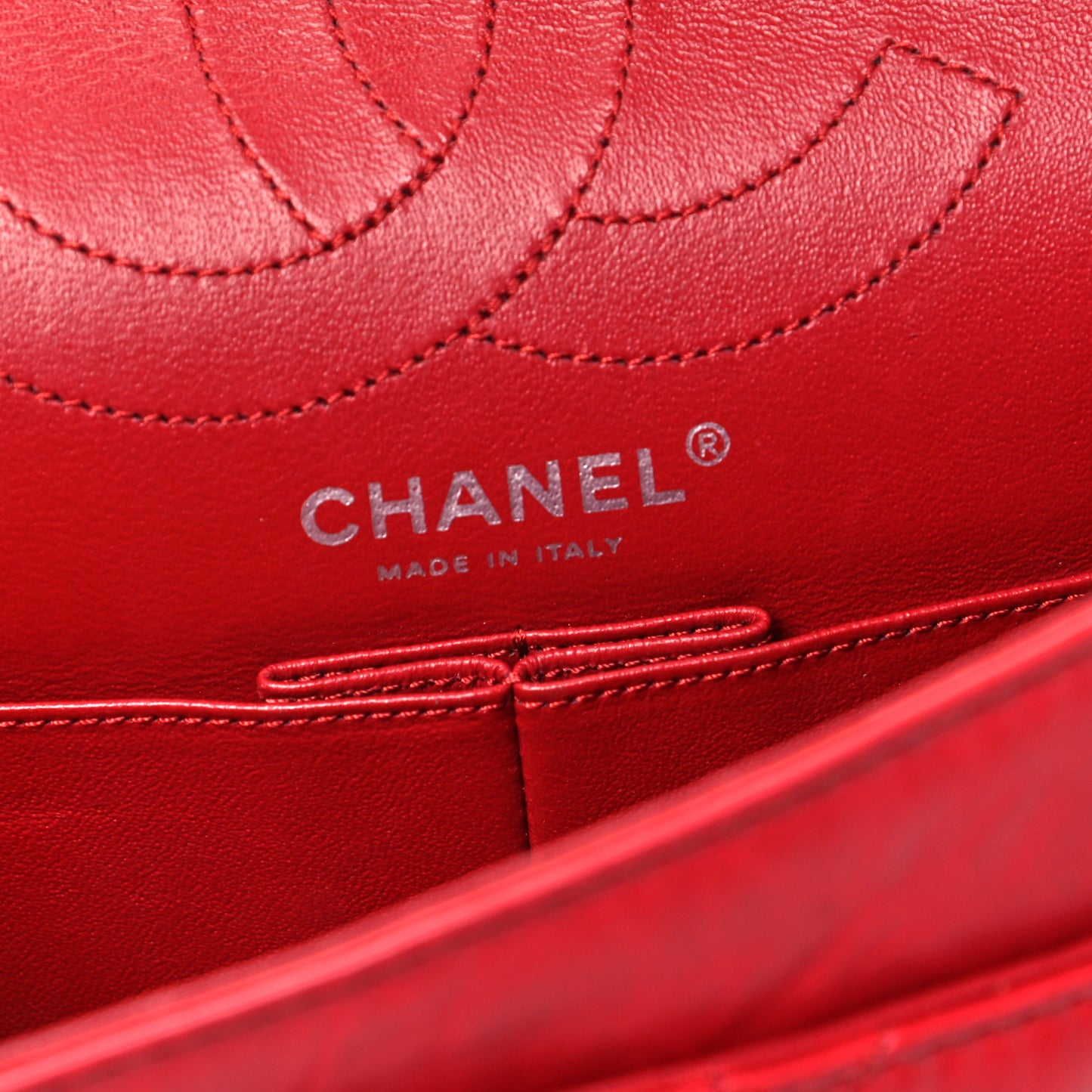 Aged Calfskin Quilted 2.55 Reissue 225 Flap Red