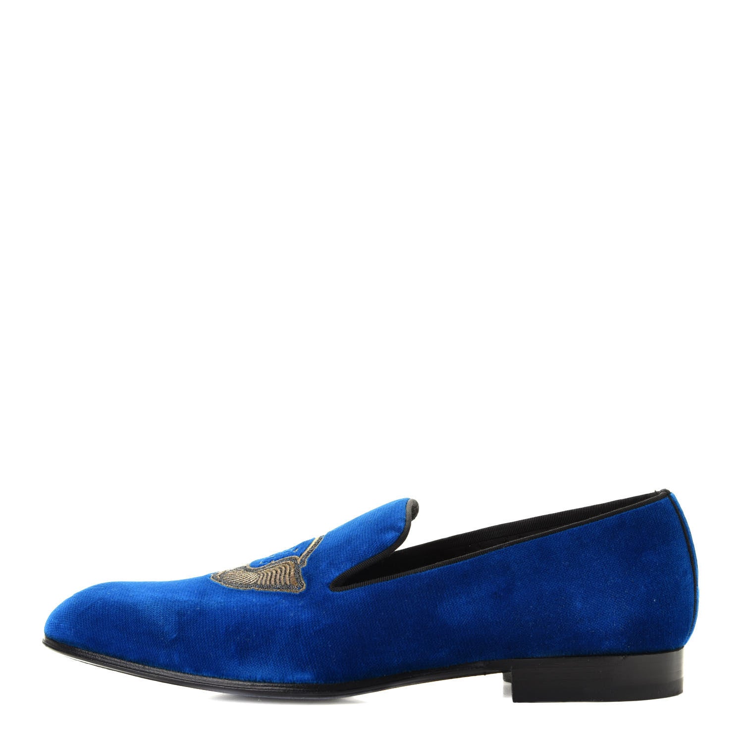 Louis Vuitton Velvet Logo Auteuil Slipper 9.5 Blue 1 of 6