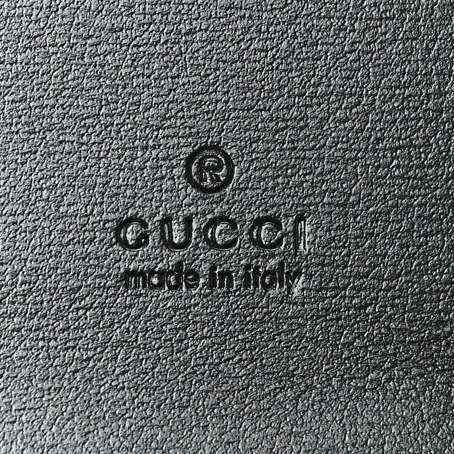 Gucci Boarded Plutone Calfskin GG Marmont Card Case Black 6 of 6