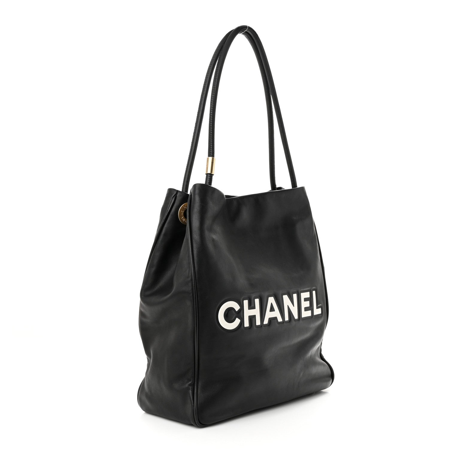 Chanel Lambskin Camellia Tote Black 3 of 10