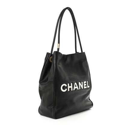 Chanel Lambskin Camellia Tote Black 3 of 10