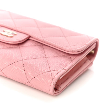 Chanel Caviar Quilted Medium Flap Wallet Pink 11 of 12