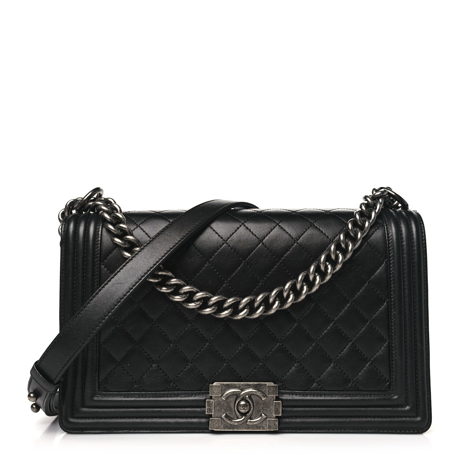 Chanel Lambskin Quilted New Medium Boy Flap Black 1 of 8