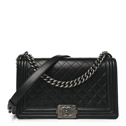 Chanel Lambskin Quilted New Medium Boy Flap Black 1 of 8