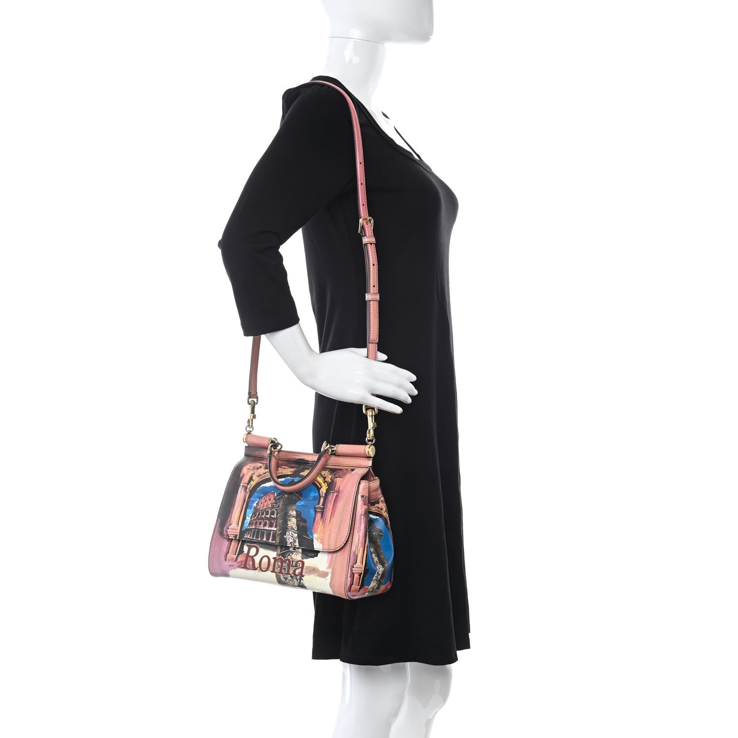 Dolce & Gabbana Dauphine Roma Printed Medium Miss Sicily Satchel Multicolor 2 of 14