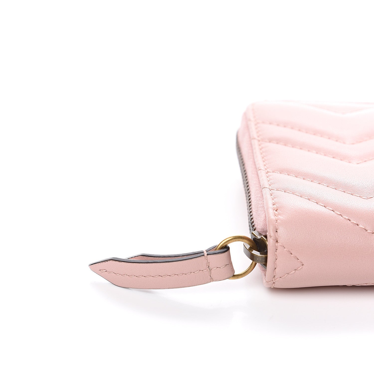 Gucci Calfskin Matelasse GG Marmont Zip Around Wallet Perfect Pink 9 of 9