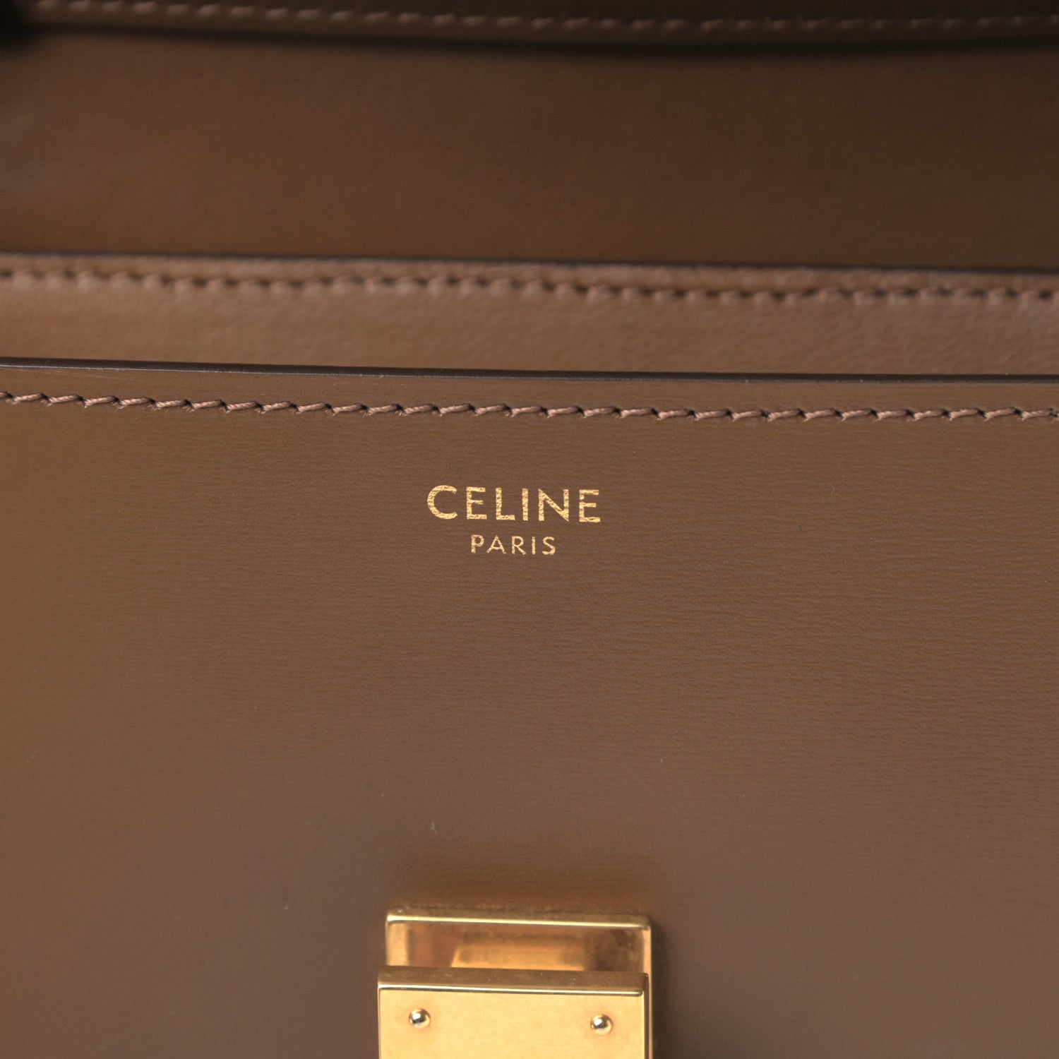 Celine Box Calfskin Teen Classic Box Flap Bag Camel 6 of 13