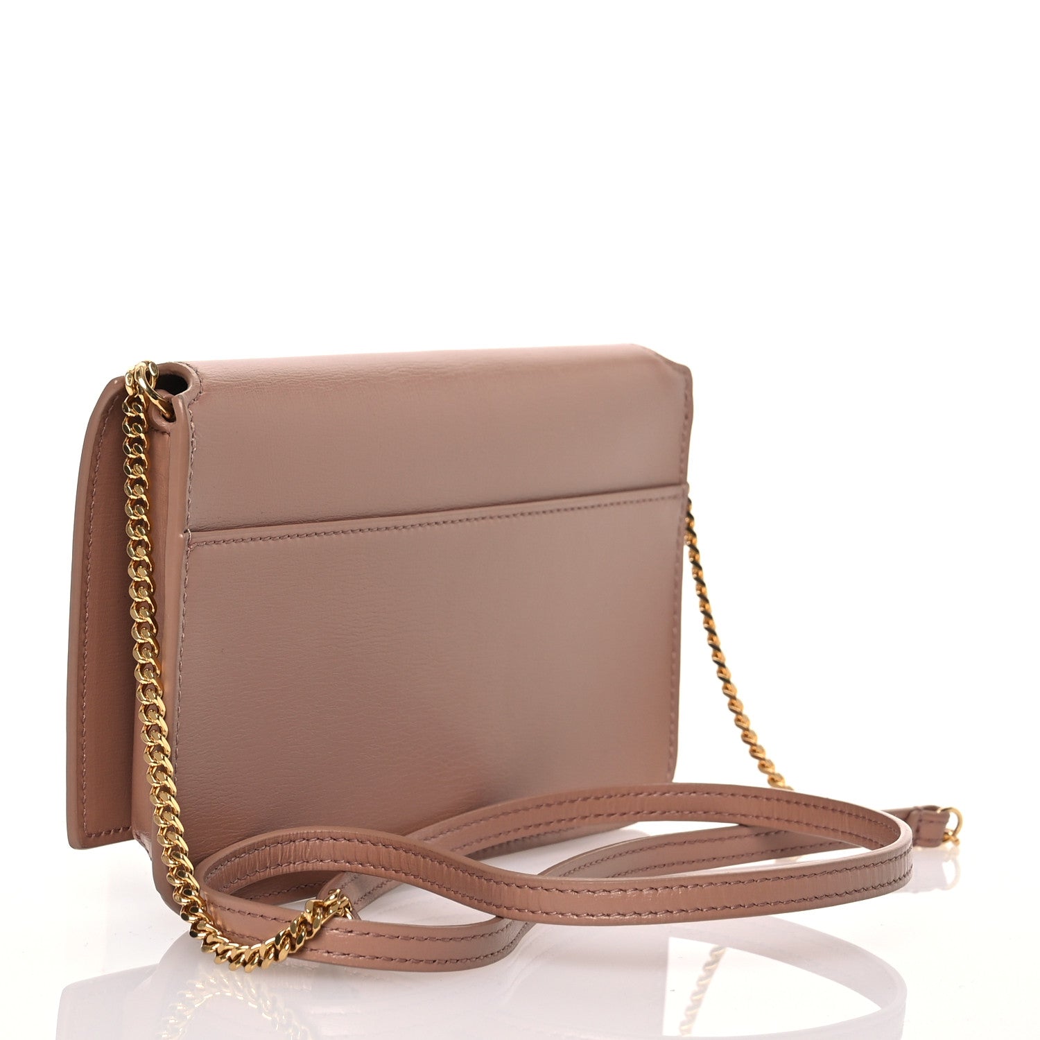 Saint Laurent Smooth Calfskin Monogram Phone Holder Crossbody Vintage Peach 3 of 12