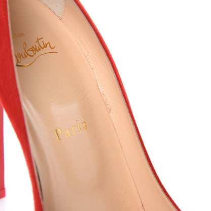 Christian Louboutin Veau Velours Eloise 100 Pumps 38.5 Loubi 9 of 11