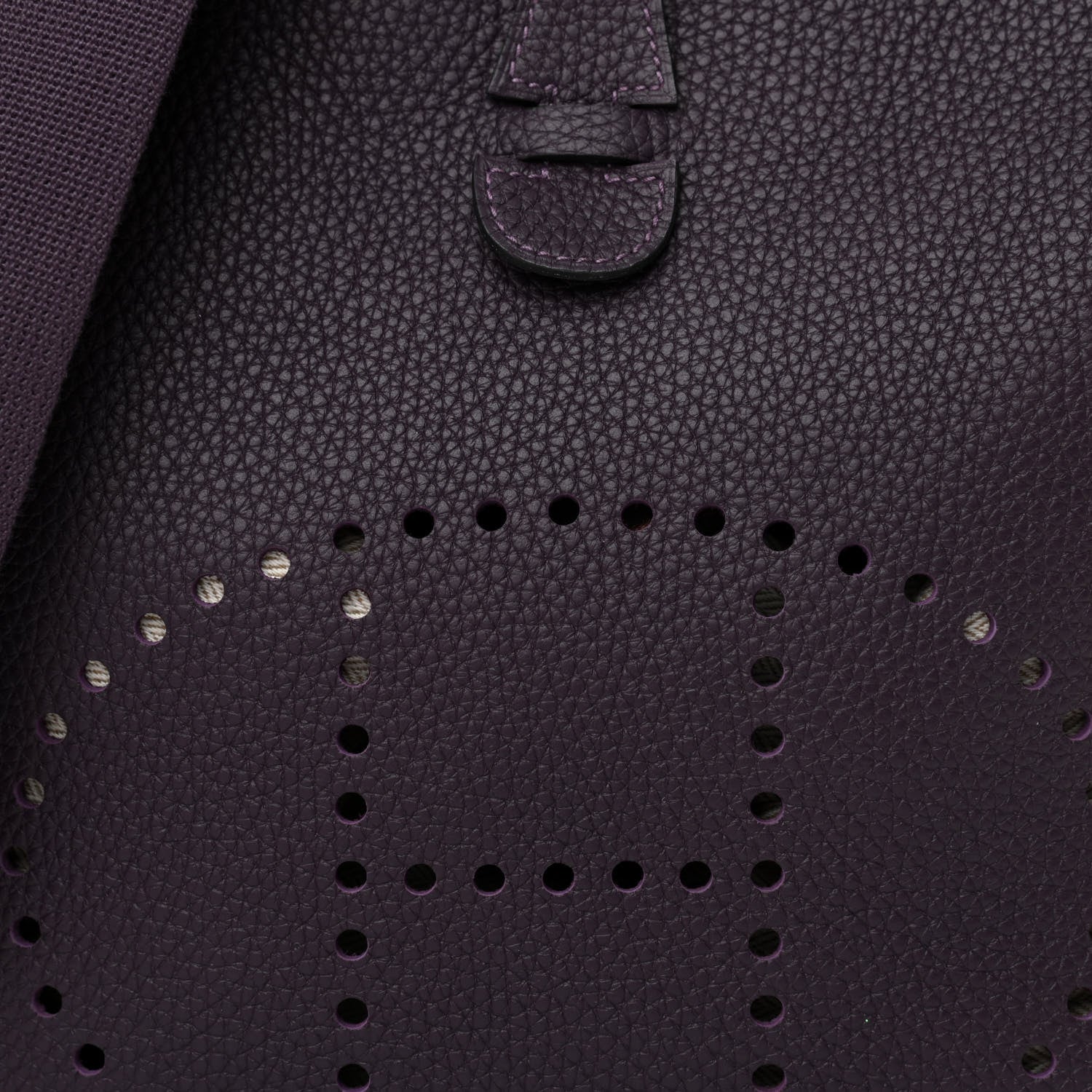 Hermes Taurillon Clemence Evelyne III PM Raisin 8 of 10