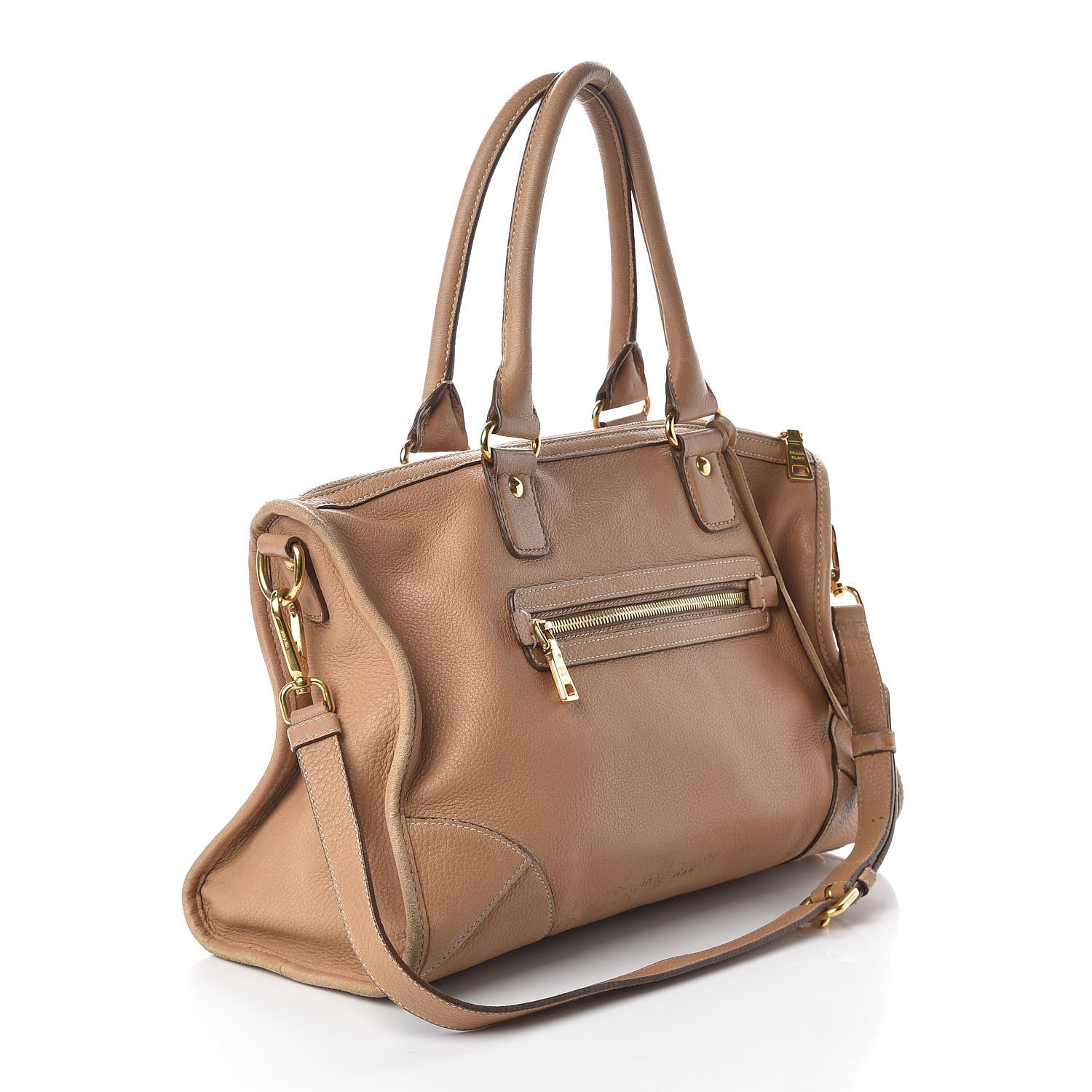 Prada Cervo Deerskin Shoulder Bag Sabbia 3 of 10