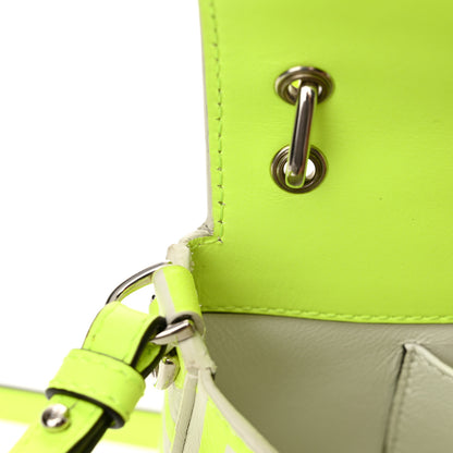 Fendi X MARC JACOBS Nappa Vitello King Logo Print Phone Baguette Yellow Fluo 12 of 14