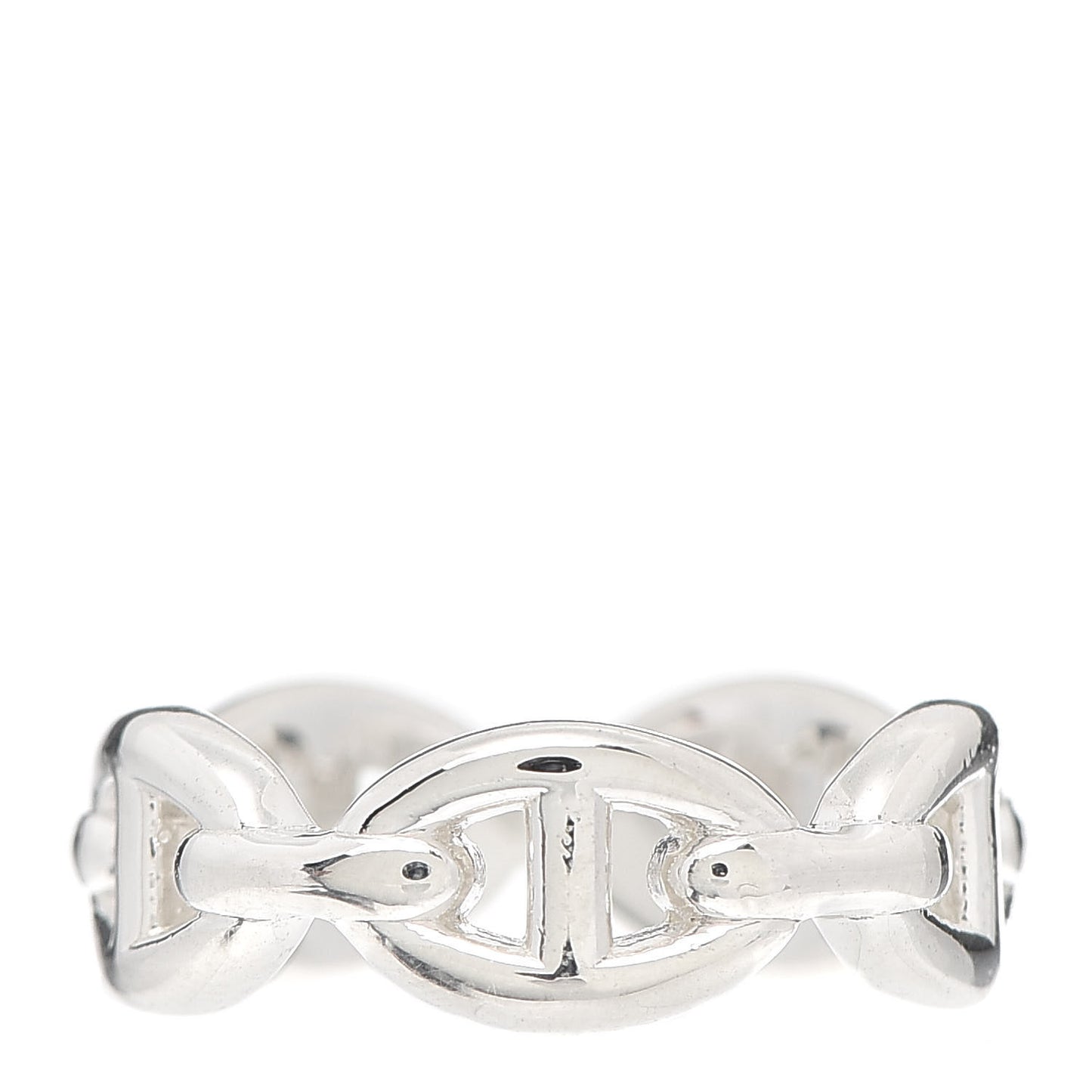 Sterling Silver PM Chaine d'Ancre Enchainee Band Ring 52 6