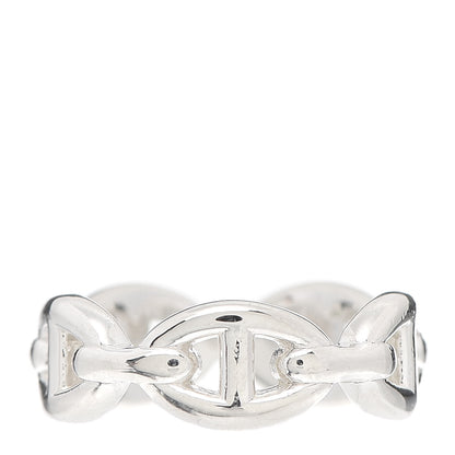 Hermes Sterling Silver PM Chaine d'Ancre Enchainee Band Ring 52 6 3 of 6