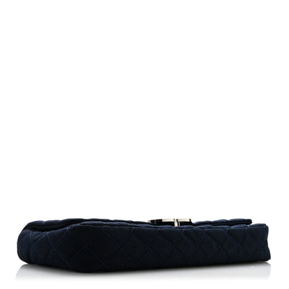 Chanel Canvas Quilted CC Cruise East West Flap Clutch Navy Blue 4 of 12