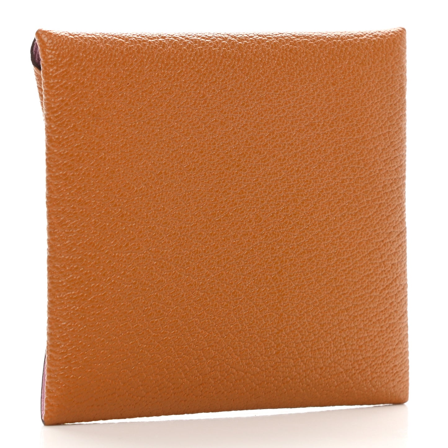 Chevre Mysore Bastia Verso Coin Purse Caramel Mauve Sylvestre