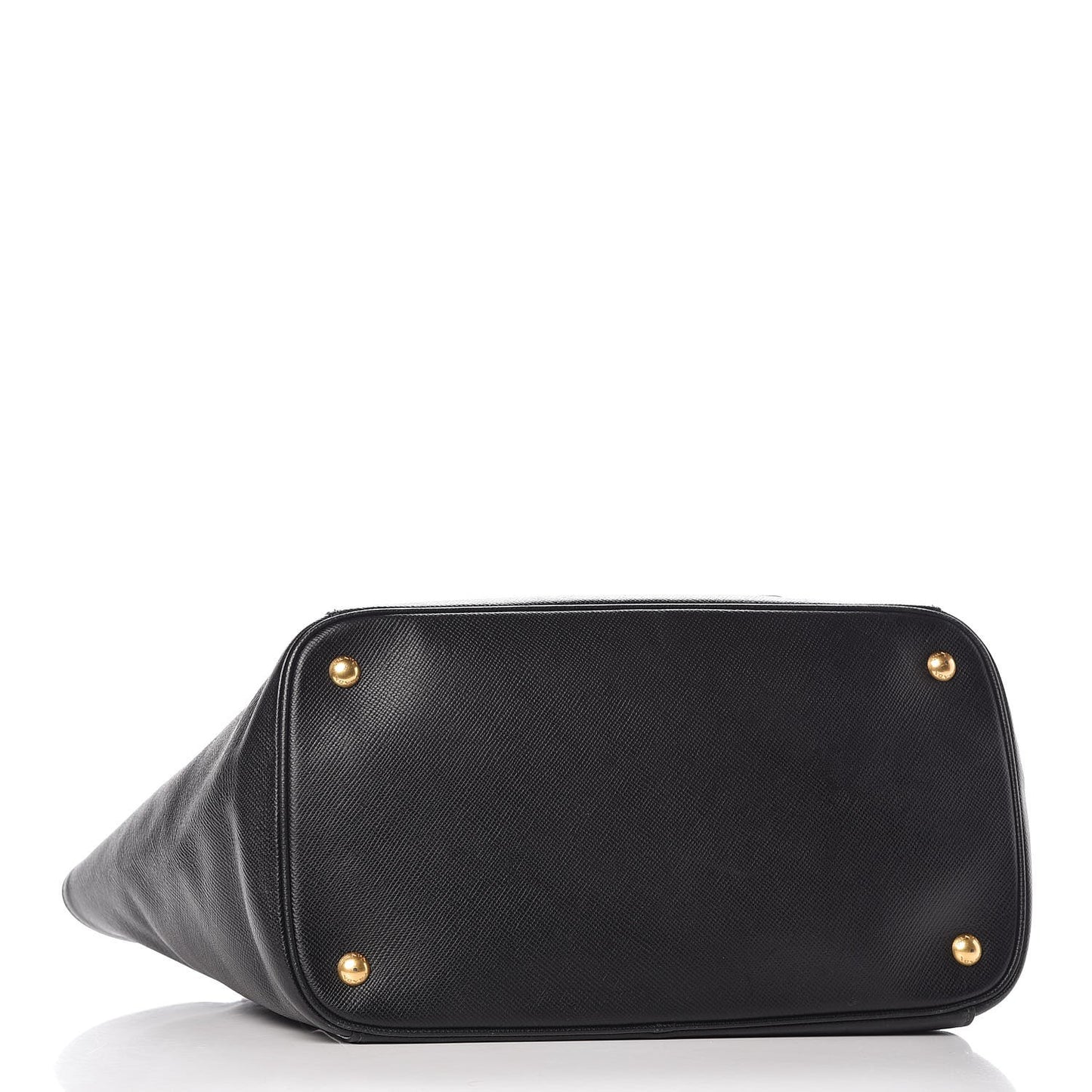 Saffiano Cuir Front Pocket Tote Black