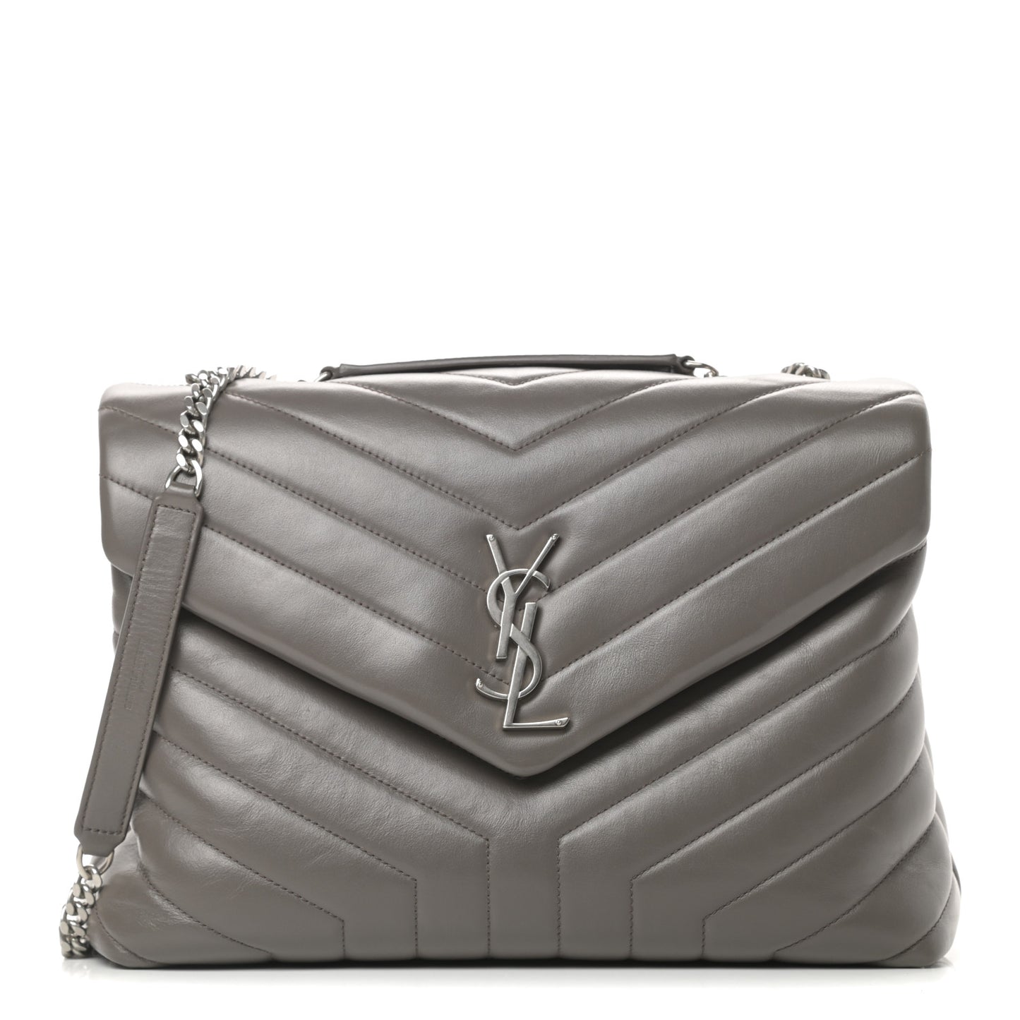 Calfskin Y Quilted Monogram Medium Loulou Chain Satchel Earth
