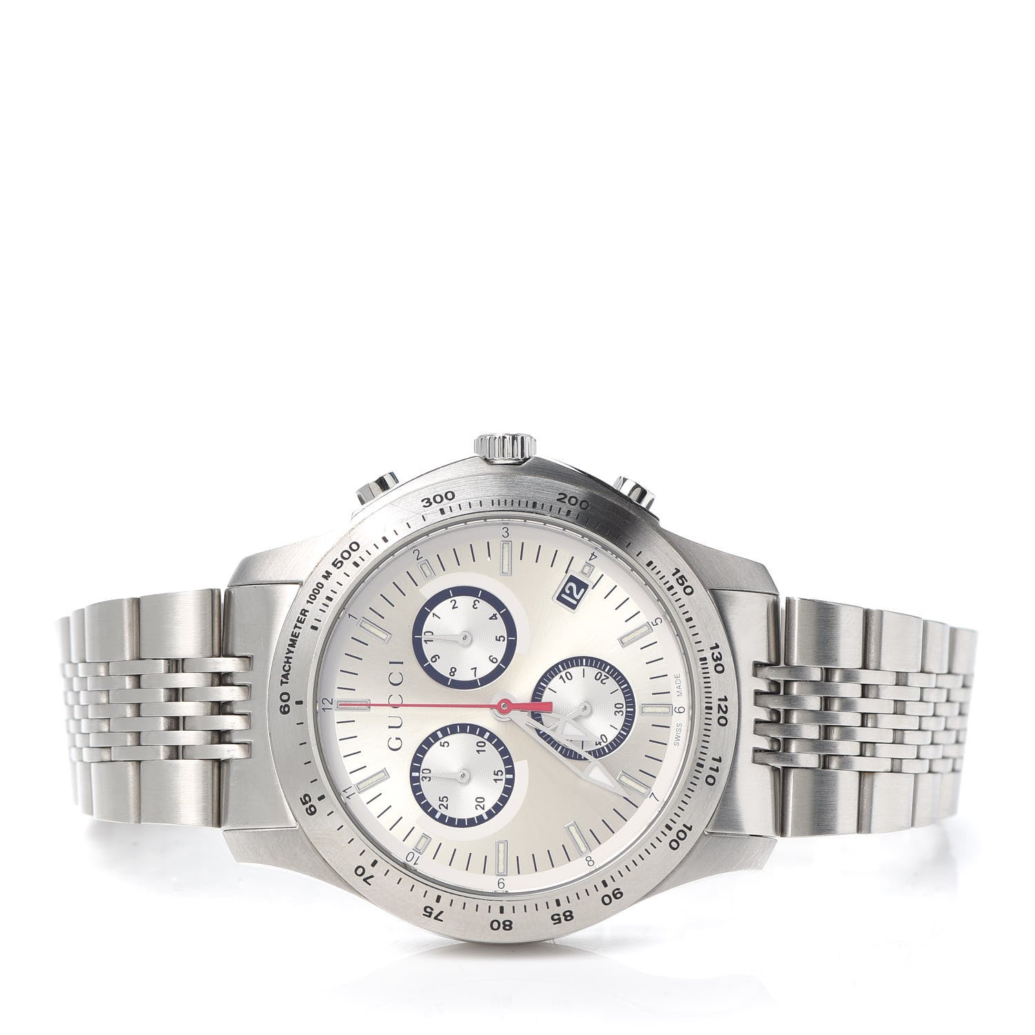 Gucci Stainless Steel 46mm G-Timeless Chronograph Quartz Watch 2 of 6