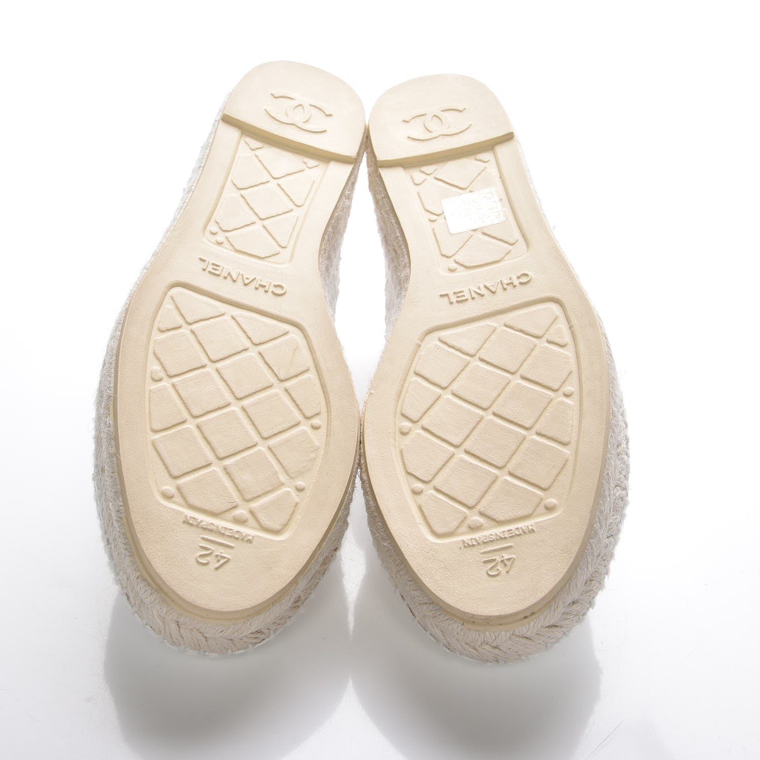 Chanel Tweed Patent CC Espadrilles 42 White 5 of 11